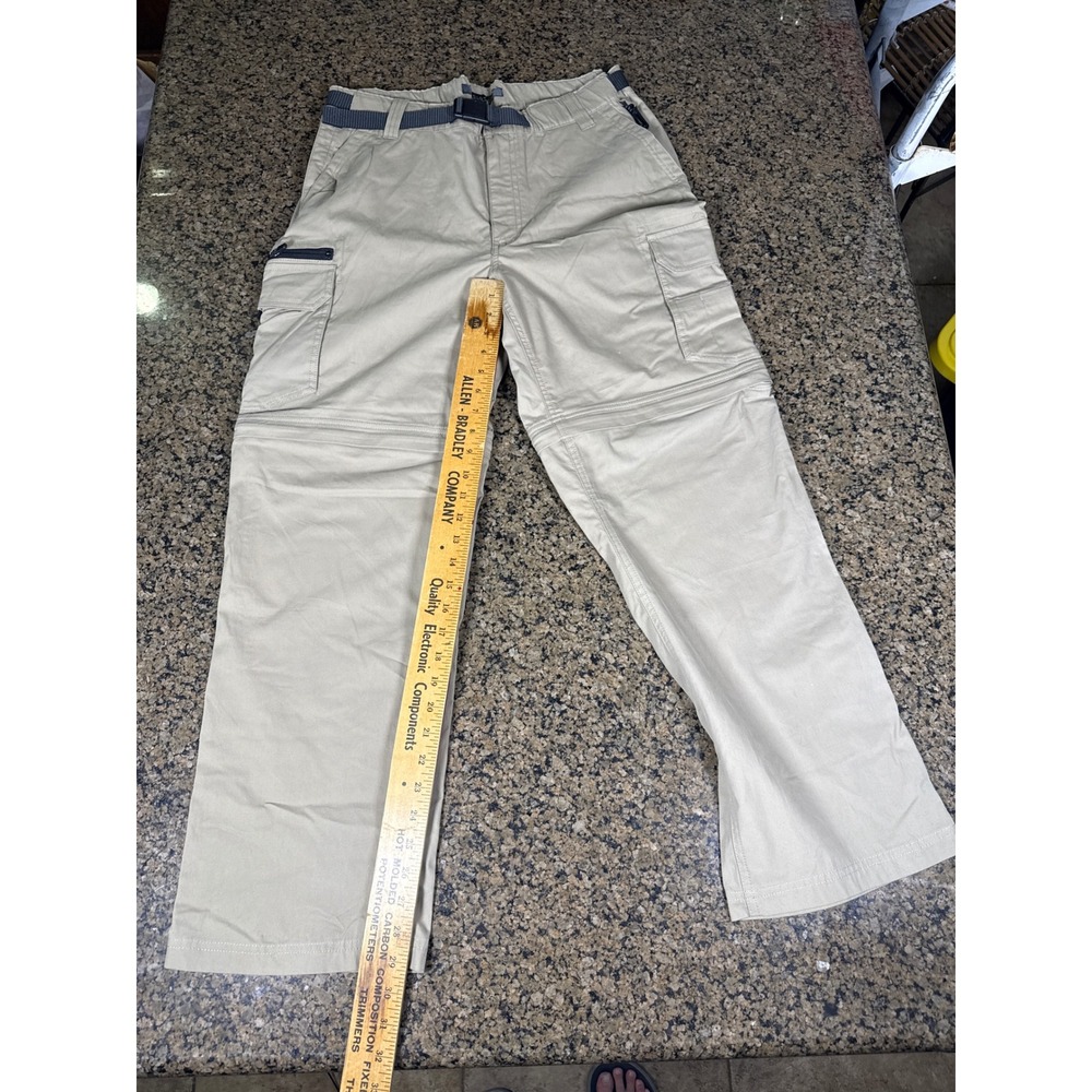 BC Clothing Mens Convertible Cargo Pants Khaki Tan Size M x 30 NWT